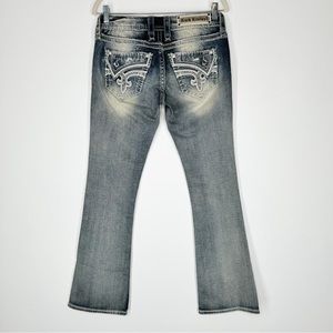 Rock Revival Kaitlyn Boot Cut Jeans Rhinestones Sequins Women’s Size 27